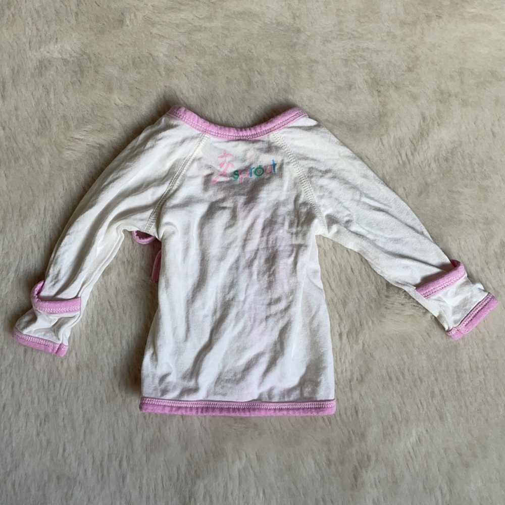 Sprout | Ivory & Pink Bamboo Pajama Set | 0-1 Month - Picture 4 of 15